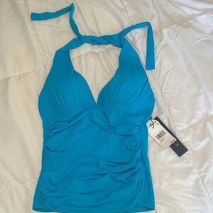 La Blanca Turquoise Halter Bikini Top